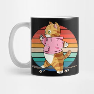 Orange Tabby Cat Skater Skateboarder Mug